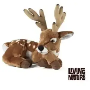 Peluche Living Nature - Cerf avec bois (28cm)