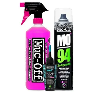 Comparateur de prix : Pack nettoyant Muc-Off clean protect Lube kit wet - noir