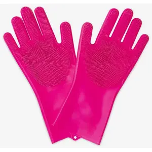 Muc-Off Deep Scrubber, gants de lavage , couleur: Fuchsia , taille: M