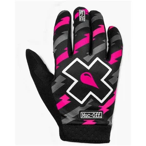 Muc-Off Gants VTT Motifs Éclairs, Taille Moyenne Vélo Mixte, Noir/Rose pas cher