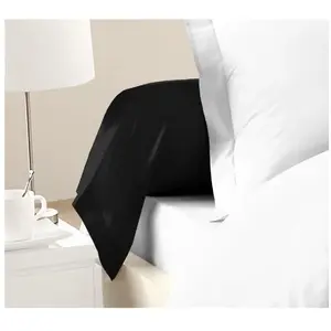 Comparateur de prix : LOVELY HOME Lot de 2 Taies de Traversin 100% coton 85x185 cm noir