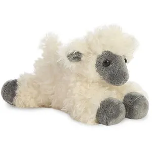 Aurora peluche mouton 20,5 cm blanc/gris pas cher