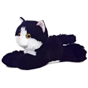 Aurora Cuddle Mini Flopsie maynard chat noir et blanc 20,5 cm pas cher