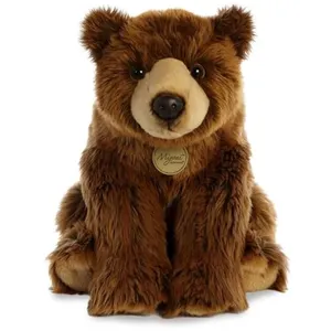 Aurora peluche Mini Yoni ours grizzly brun 38 cm pas cher
