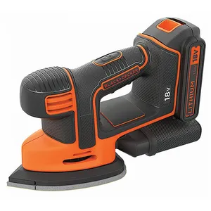BLACK+DECKER BDCDS18-QW Ponceuse de détail Mouse 18 V, Orange, Set de 4 Pièces pas cher