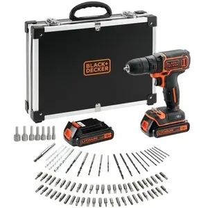 Comparateur de prix : Tournevis Black & Decker BLACK+DECKER BDCDC18BAFC-QW Perceuse-visseuse sans fil, 18 V, Noir/orange TU