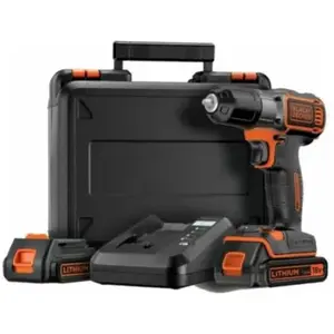 Comparateur de prix : Black + Decker ASD18KB Perceuse Simple Electrique sans fil 18 V/1.5 A