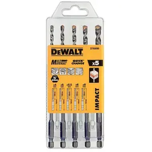 Comparateur de prix : Foret à béton, multi-matériaux Dewalt Carbure 4mm à 8mm, 5 ( Prix pour 1 )