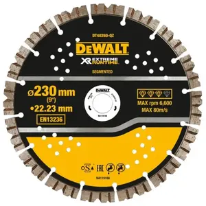 Comparateur de prix : Dewalt - Accessoires - Disque à tronçonner diamanté pour béton 230x22,23 mm DT40260
