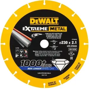 Comparateur de prix : DeWalt Disque diamant Métal Max - pour inox acier - 125 mm DEWALT
