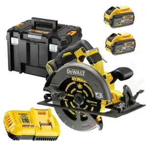 DCS578X2 Scie Circulaire 54V FlexVolt 190mm 2 x 9.0Ah Batteries + chargeur en t-stak - Dewalt pas cher