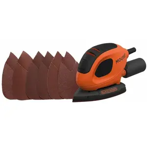 Comparateur de prix : Black & decker ponceuse electrique BLACK + DECKER sans batterie 55.0 V 220 avec fil