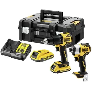 DEWALT DCK2062D2T-QW Batterie combinée 18 V/2 Ah (2 pièces) Noir/Jaune pas cher
