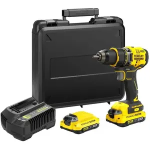 Comparateur de prix : Perceuse-visseuse stanley sfmcd720d2k (2 x 2,0 ah chargeur coffret)