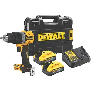 Comparateur de prix : Perceuse à percussion DEWALT POWERSTACK - 2 Batteries 18V 5Ah - DCD805H2T-QW