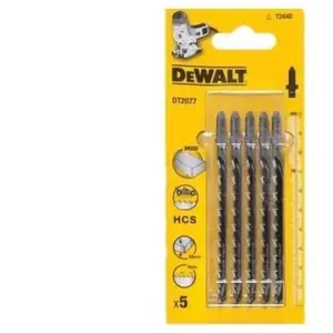 Dewalt Lame de scie sauteuse bois HCS profondeur de coupe < 60 mm attache T. Coupe fine, courbes