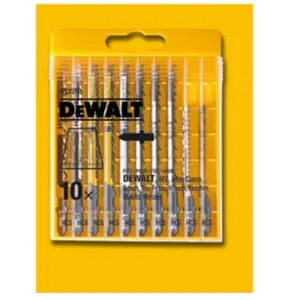 Comparateur de prix : Dewalt coffret de 10 lames scies sauteuses pour le bois - réf. dt2290