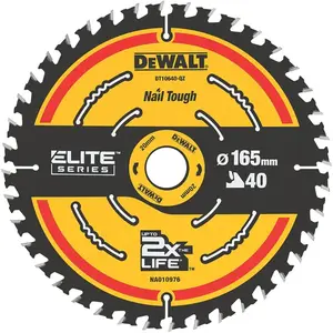 Comparateur de prix : Lame de scie circulaire de finition 165 x 20mm 40 dents Extreme DeWalt