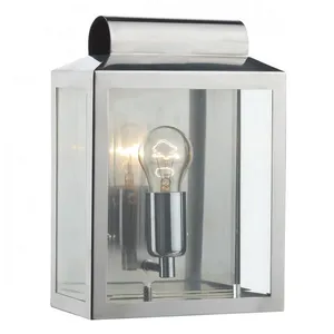 DAR LIGHTING Applique murale Notary acier inoxydable et verre 1 ampoule