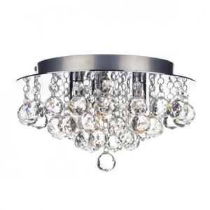 Luminaire Center Plafonnier Pluto cristal et chrome poli 3 ampoulesVendu parmanomano