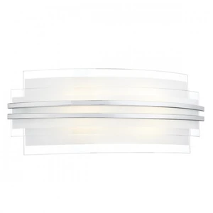 DAR LIGHTING Applique murale Sector blanc et verre opale 2 ampoulesVendu paramazon