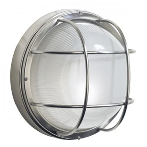 DAR LIGHTING Applique murale Salcombe acier inoxydable et verre 1 ampoule