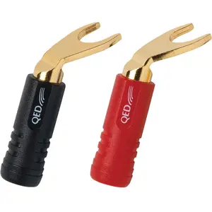 Comparateur de prix : QED Airloc Wide - Connecteur pour haut-parleur - fourchette prise - noir, rouge (pack de 20)