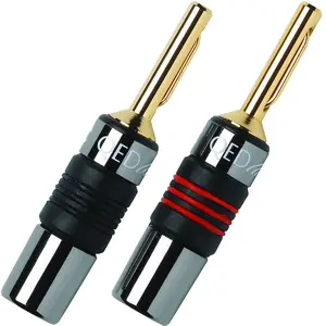 QED Airloc - Connecteur pour haut-parleur - prise banane prise - noir, rouge (pack de 20)Vendu parson-video