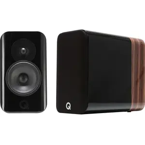 Q Acoustics Concept 300 Noir et Noyer - Enceintes Bibliothèques (la paire) pas cher