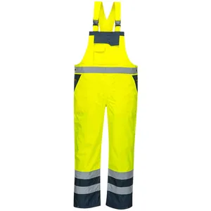 Cotte Contrast non-doublée couleur : Jaune/Marine taille 5XL Portwest pas cher