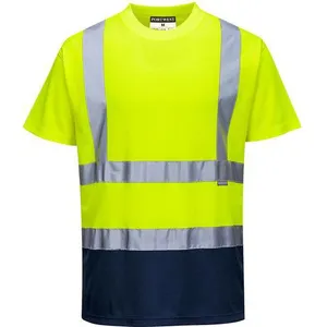 Comparateur de prix : Portwest - T-shirt bicolore couleur : Jaune/Marine taille 6XL
