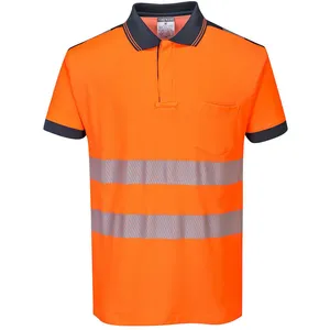 Portwest - Polo hv PW3 couleur : Orange/Marine taille xl pas cher