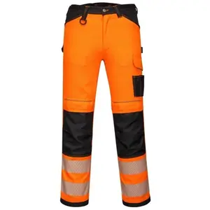 Portwest - Pantalon PW3 Hi-Vis Work couleur : Orange/Noir taille 41