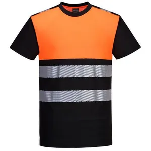 Comparateur de prix : T-shirt PW3 haute visibilité classe 1 couleur : Noir/Orange taille m Portwest
