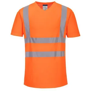 Portwest T-shirt Col V Avec Empiècements Latéraux S179 Orange L pas cher