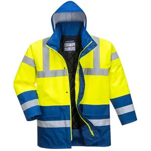 Comparateur de prix : Portwest Parka Bicolore Traffic, Couleur: Jaune/Royal, Taille: S, S466YRBS