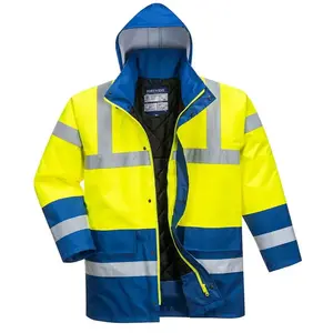 Portwest Parka Bicolore Traffic, Couleur: Jaune/Royal, Taille: L, S466YRBL pas cher