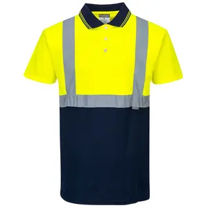 Portwest - Polo haute visibilité bicolore Jaune / Marine l