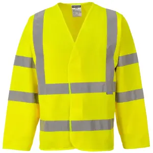 Comparateur de prix : Portwest - Gilet 2 bandes & baudrier manches longues Jaune l/xl
