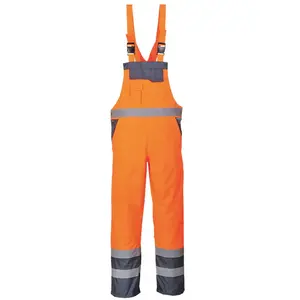 Comparateur de prix : Cotte à bretelles Haute Visibilité Portwest Bicolore Respirante Orange Fluo 3XL