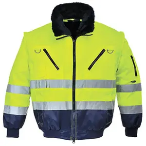 Comparateur de prix : Portwest - Blouson pilote 3 en 1 haute visibilité Jaune/Marine l