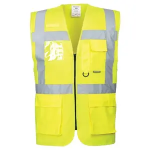 Gilet Hi-Vis Executive - Berlin couleur : Jaune taille 6XL Portwest pas cher