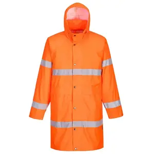 Comparateur de prix : Portwest Manteau de pluie Hivis 100cm, Couleur: Orange, Taille: M, H442ORRM