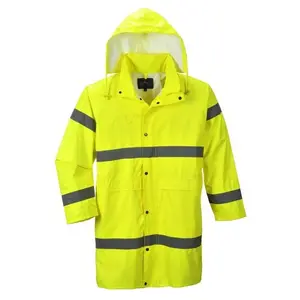 Manteau de pluie Hivis 100cm couleur : Jaune taille xxxl Portwest pas cher