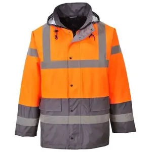Portwest - Parka haute visibilité bicolore matelassée Orange / Gris m