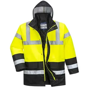Comparateur de prix : Portwest Parka Haute-visibilité Imperméable Traffic S466 Noir/jau Xxl