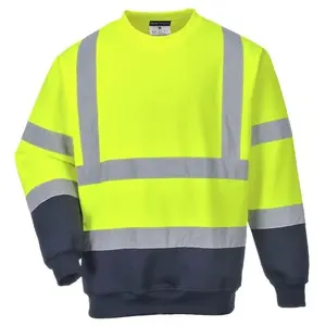 Sweatshirt bicolore HiVis couleur : Jaune/Marine taille xxxl Portwest pas cher