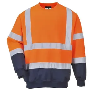 Sweatshirt bicolore HiVis couleur : Orange/Marine taille xxxl Portwest pas cher