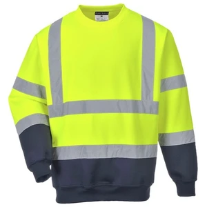 Sweatshirt bicolore HiVis couleur : Jaune/Marine taille xl Portwest pas cher