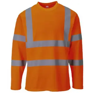 Comparateur de prix : T-Shirt Hi-Vis manches longues couleur : Orange taille l Portwest